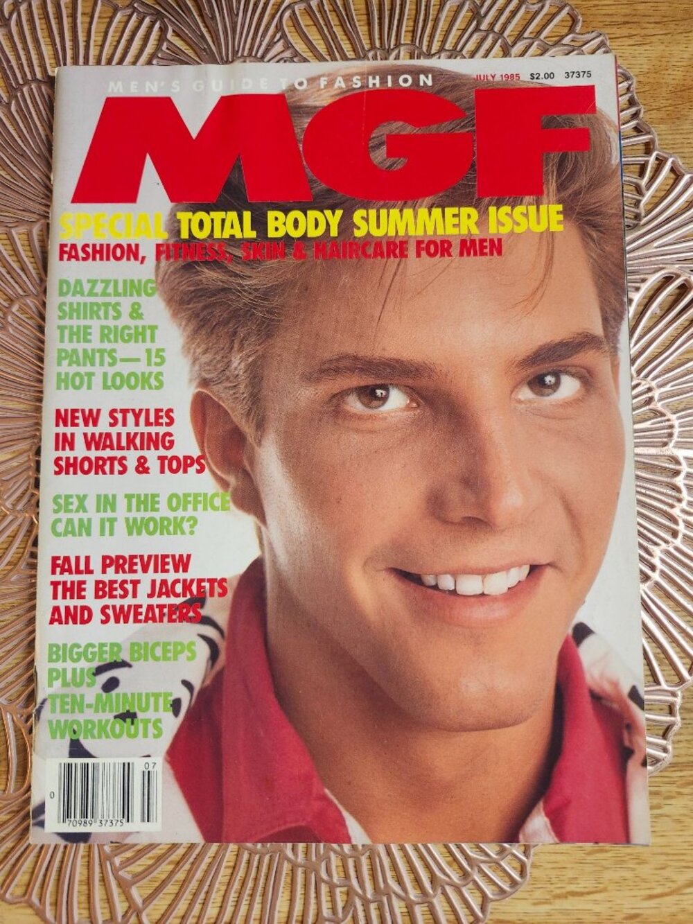 July 1985 MGF Men's Guide to Fashion Vintage Magazine '80s 1980's